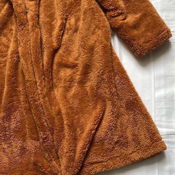 Angashion Fuzzy Fleece Lapel Open Front Long Cardigan Coat - Picture 11 of 16